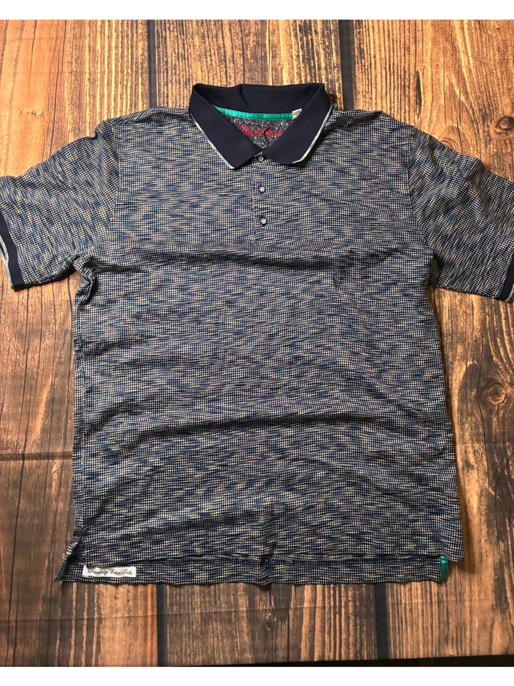 Men's Robert graham Navy Blue Patterned Polo Shirt size L